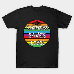 Kindness Saves Lives Rainbow Sunset T-Shirt